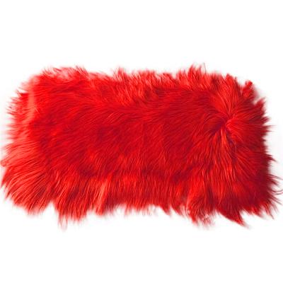 China Factory Supply Long Straight Flat Goat Hair Wholesale Custom Colored Goat Skin Fur Covers for sale