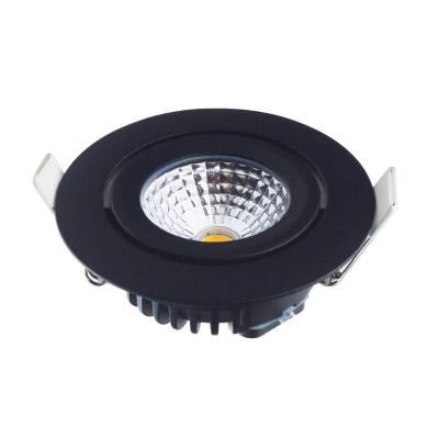 China Monochromatic Dimmable Warehouse Led Lights Round Cutout Aluminum Body Spot Down Light COB Chip Recessed LED Downlight for sale