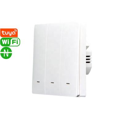 China UL94V-0 PC X803A-LG EU Standard Tuya Wi-Fi Smart Lno-Neutral Light Switch for sale