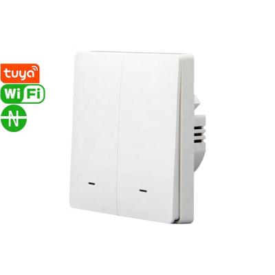 China UL94V-0 PC X802A-LG EU Standard Tuya Wi-Fi Smart Lno-Neutral Light Switch for sale