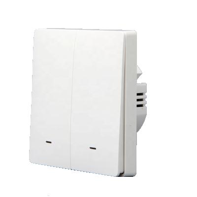 China UL94V-0 X802A PC Live+Neutral Tuya Smart Wi-Fi 2gang EU Standard Lamp Switch for sale