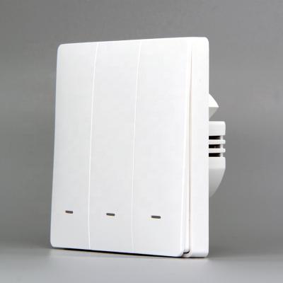 China UL94V-0 PC X703A 3gang Button EU Standard Tuya Zigbee Lamp Switch for sale