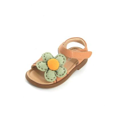 China Custom Girl's Waterproof Outdoor Sandals Leather Toddler Sandals Sport Flat Ankle Strap Little Kids Kids Sandalias Baby Sandals and Slippers for sale