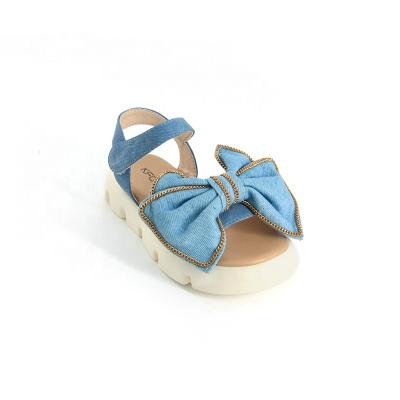 China Customized Genuine Leather Dress Shoes Round School Mary Jane Summer Sandals Cute Bowknot Girl Kids Toddler Shoes For Girls for sale