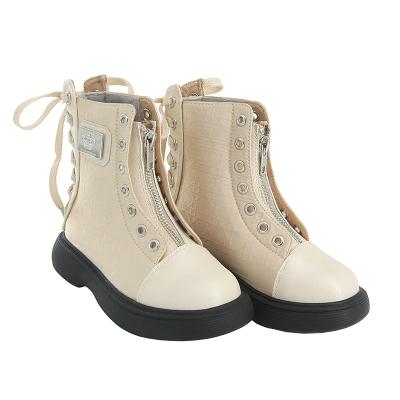 China 2022 Winter OEM Sheepskin Snow Flat Casual Boots Shoes Designer Custom Fashion Cowgirl Children's Front Zip Shoes Girls Boots for sale