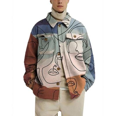 China Picasso regular good quality printed outdoor style printed jacket for men street wear 2021 for sale