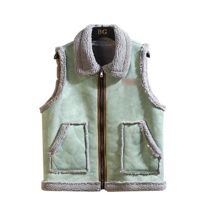 China Fashionable Women's Windproof Vests Turn-Down Collar Jacket Winter Sleeveless Vest for sale