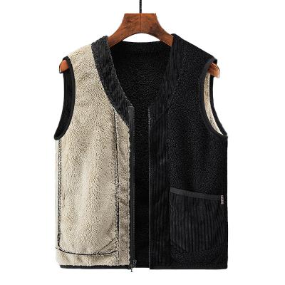 China Viable Customize Thick Winter Windproof Coating Thermal Mens Zipper Vest Vest Vest for sale