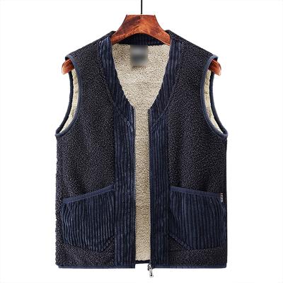 China Sustainable Wholesale Custom Men's Sleeveless Vest Windproof Fleece Lined Winter Vest Men for sale