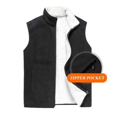 China 2021 Wholesale Anti-wrinkle Winter Customized Outdoor Windproof Thicken And Keep Warm Fleece Mens Winter Sleeveless Vest for sale