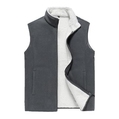 China Anti-wrinkle Winter Warm Softshell Zipper Fleece Anti Pilling Sleeveless Vest for sale