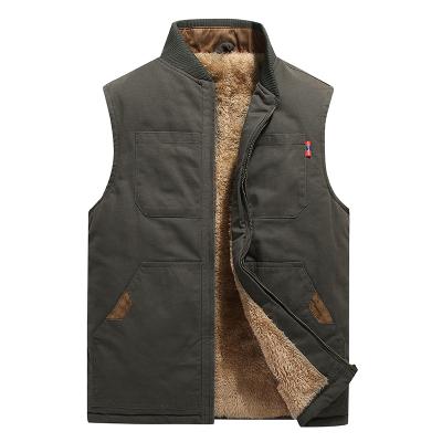 China Thermal storage to keep warm/light and fluffy/original material/concise collar/comfortable brim/windproof fleece inside pocket anti-theft hot sale lined winter vest outdoor sport hunting loose man multifunctional thickened fisherman vest vest for sale