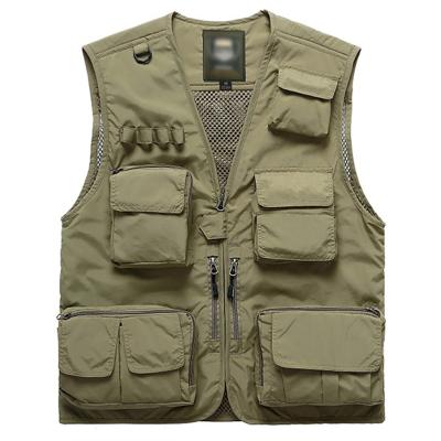 China QUICK DRY Multi Pockets Cargo Vest Vest For Fishing Shooting Photography Vest Fly Fishing Climbing Vest for sale