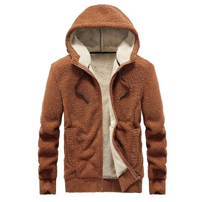 China best selling Anti-wrinkle fleece striped comfortable warm coat oversized cardigan men's jacket hoodie for sale