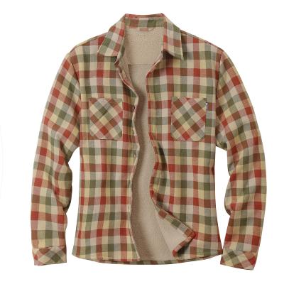 China Wholesale Fashion Sleeve Plaid Shirts Outdoor Cotton Windproof Long Loose Thick Plaid Shirts For Men for sale