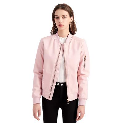 China Anti-wrinkle fashion design high quantity satin bomber baseball winter jacket women jacket for sale