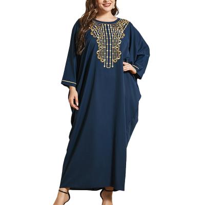 China 2021 Casual Women's Long Muslim Dress Plus Size Muslim Dresses For Summer Dress Muslim Kaftan for sale