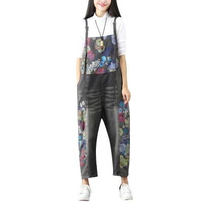 China 2021 hot sale blue jumpsuits breathable casual women plus size denim suspenders in daily life for sale