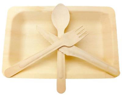 China Disposable hot sale high quality printed wooden cutlery for sale