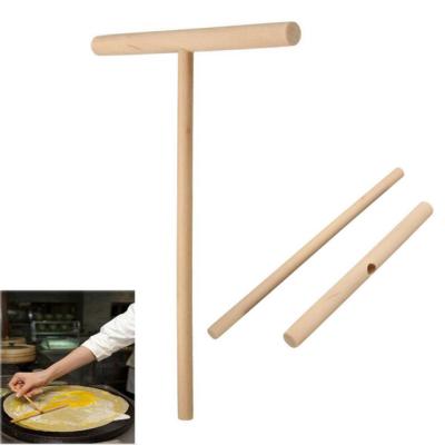 China 2021 Viable Wooden Grill Scraper For Pancake Fruit Rake Egg Cake Scraper Kitchen Tool Wholesale for sale