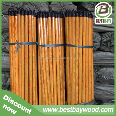 China Sustainable Promotional PVC Coated Wooden Broom Stick for sale