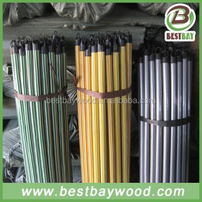 China Various Plastic Hangers PVC Coated Wooden Broom Stick / PVC Coated Broom Handle / Wooden Broom Stick for sale