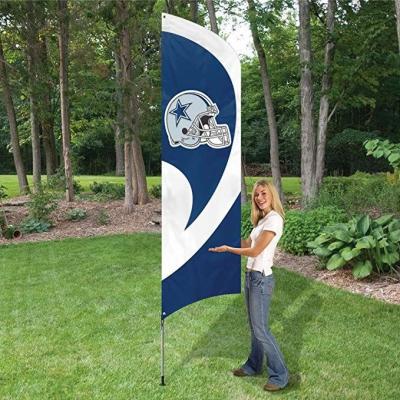 China Custom Feather Flag Dallas Cowboys FLYING Outdoor Flag For 2.8m And 3.4m Flagpole 110g Knitted Polyester for sale