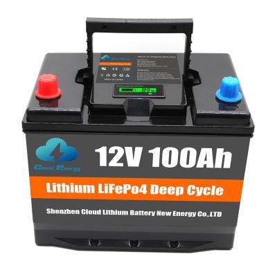 China Home appliance factory direct sale 12V 100Ah 140Ah 150Ah 200Ah LiFePO4 battery cheap rechargeable lithium battery for RV for sale