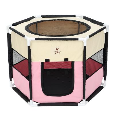 China High Quality Breathable Pet Folding Playpens Indoor And Outdoor Cat Dog Birthing Room Pet Fence for sale