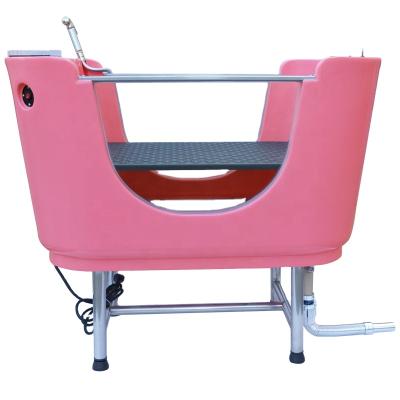 China Sustainable Plastic Electric Pet Spa Dog Grooming Salon Cleaning Shower Bathing Tub Pet Tub for sale