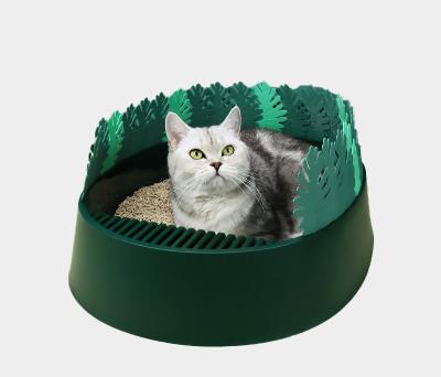 China Eco-Friendly Sustainable Pet Style Summer Cat Litter Box Cleaning Toilet Fresh Air With Scoop for sale