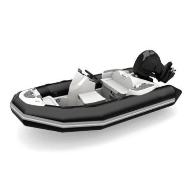 China PVC shock price 12 feet semi rigid hull fiberglass aluminum inflatable rib360 boat for sale