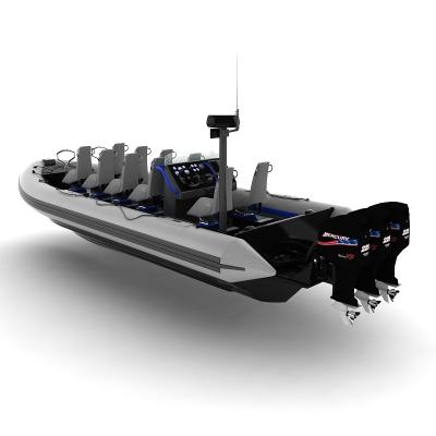 China Rigid Rowing 700 Rib Catamaran Fishing Panga Boat Fiberglass Hull PVC 23ft Inflatable Military Air Platform 7.0m for sale