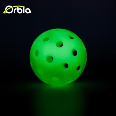 China Durable Orbia Custom Glow In The Dark Pickleball Balls Glow 74Mm 40 Holes USAPA Pickleball Balls for sale