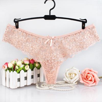 China Sale New Design OEM Brand Breathable Warm Comfortable Cotton Lace High Waist Thongs Panties for sale