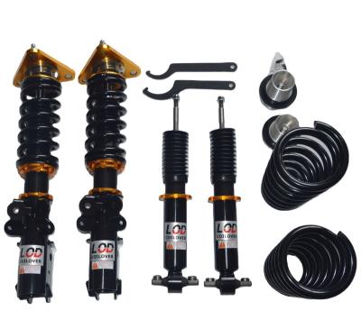 China Auto Suspension Systems LOD Adjustable Shock Absorber Monotube With Soft Coilover Suspension Kit 32 Level Mustang for sale