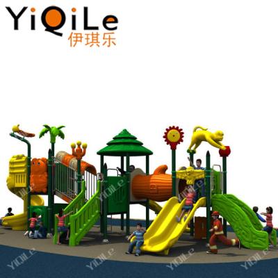 China LLDPE+plastic& galvanized pipe& Plastic Playground Rubber Coated Factory Amusement Park Platform Professional Producer For Kids Play for sale