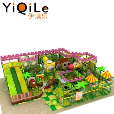 China 3-17years Green Farm Theme Funny Soft Climbing Frame Kids Equipment Indoor Amusement Park for sale