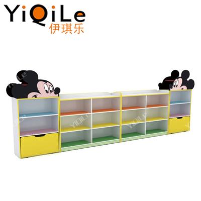 China School Sets Colorful Mickey Modeling Toy Storage Cabinet Kids Furniture Large Toy Furniture For Children for sale