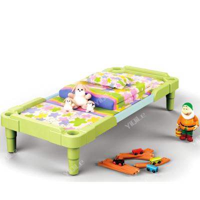 China Eco - Friendly Kindergarten Furniture Stackable Wooden Beds For Kids for sale