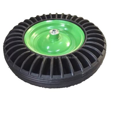 China Building Material Stores Wheelbarrow Solid Rubber Wheel 4.00-8 16 Inch 400x8 Solid Tire for sale