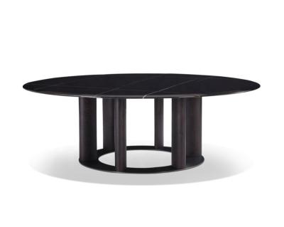 China Household Furniture luxury Modern Style Marble Round Dining Table Kitchen Guest Dining Room Home Restaurant for sale