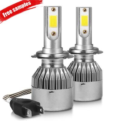 China Hot selling copper and aluminum led headlight C6 36W 3800 lumens car led headlight led car light h1 h7 880 lumens led car head lamp for sale