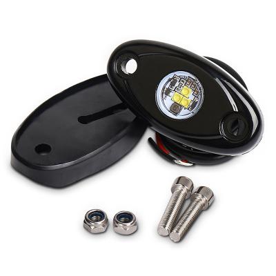 China Touring Car 4 Pods Underglow Car App Control IP67 RGB LED Decorative Light Waterproof Rock Lights For Road Truck UTV ATV for sale