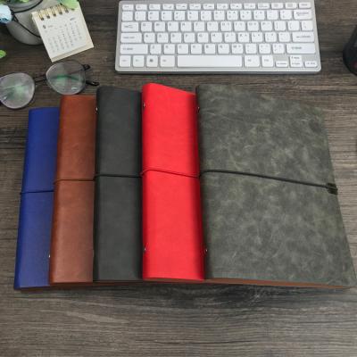 China Travelers Eco-friendly Paper Handmade Notebook Refillable Leather Journal Writing Diary 100pages Standard Notebook for sale