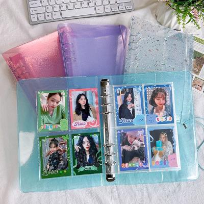 China New Fashion Kpop Glitter Star Design pvc&pp Cover PP Pockets Card Pockets Book Business Card Organizer Book Business Card Holder for sale