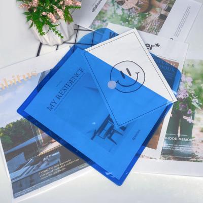 China Wholesale waterproof eco-friendly plastic case business organizer a4 a3 clear pp paper file folder bag with button for sale