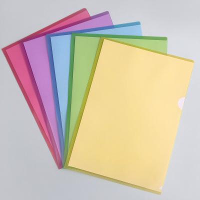 China Wholesale eco-friendly transparent document L shape pocket a4 pp plastic folder for office,school clear book cover for sale