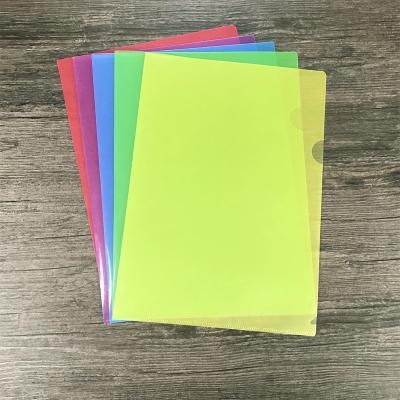 China PP Eco - Friendly Laser Plastic Folder Custom Logo Printed L Shape Folder for sale