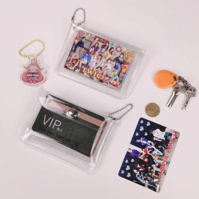 China Laser Printed 2021 INS Amazon Hot Sale Custom Mini Wallet Small Bling Print Mini Coin Key Chain Purse For Kids And Girls for sale